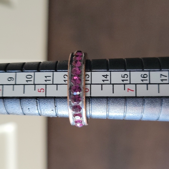 2 Eternity rings, purple and pink - Picture 6 of 7